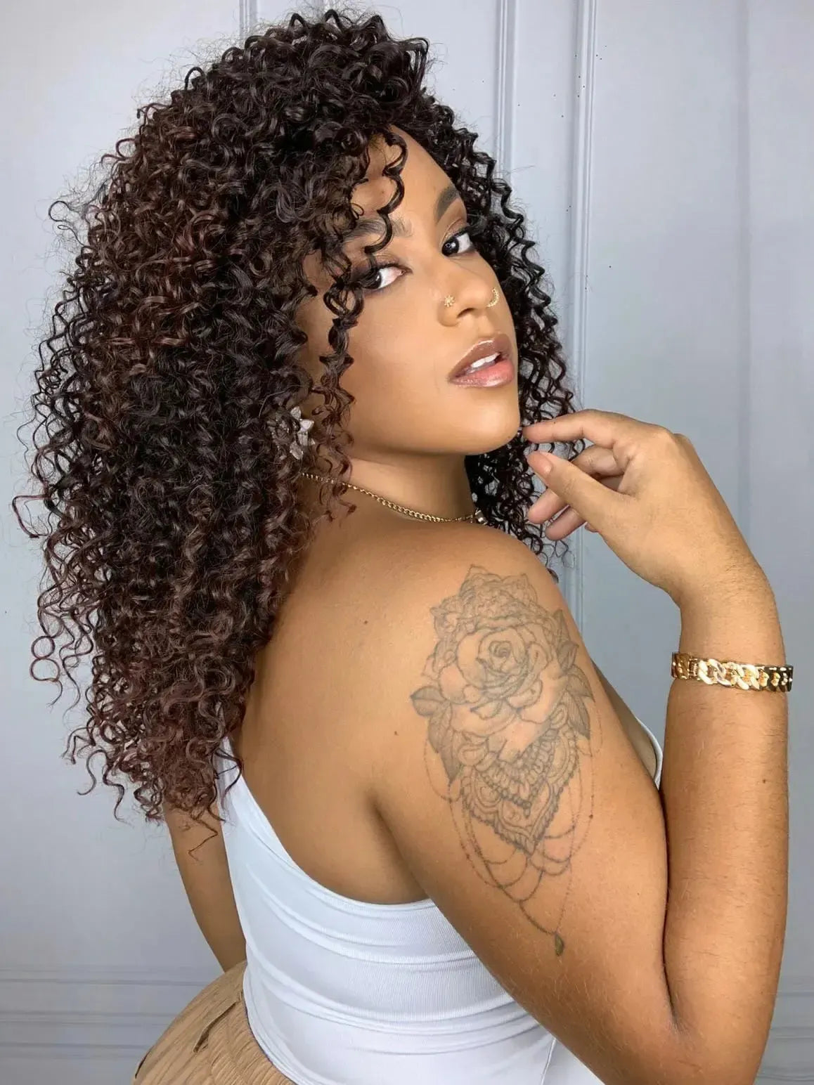 Peruca Sabrina Cacheada Castanha