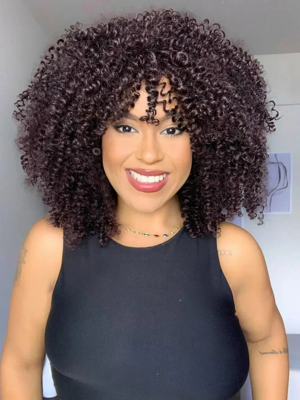 Peruca Volumosa Dandara Acastanhada 1B39A Cacheada