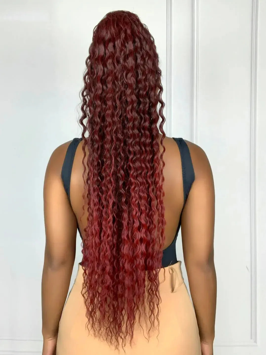 Rabo de Cavalo Devine Cacheado Vermelho - Premium