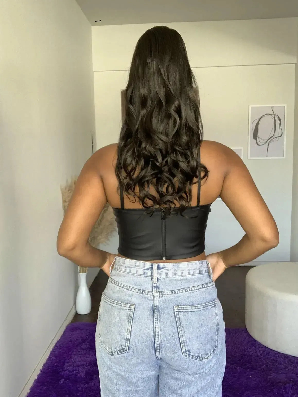 Rabo de Cavalo Podo Wave 40cm - Castanho #4