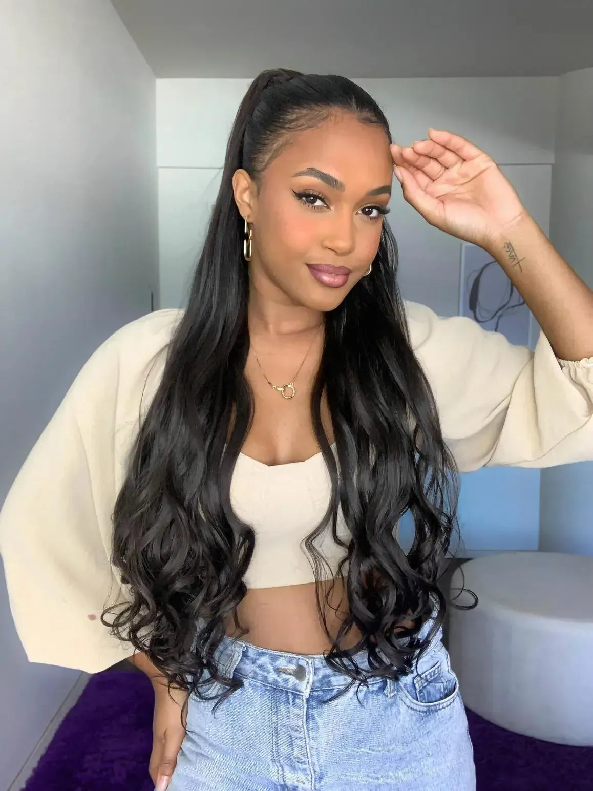 Rabo de Cavalo Podo Wave 80cm - Castanho 4