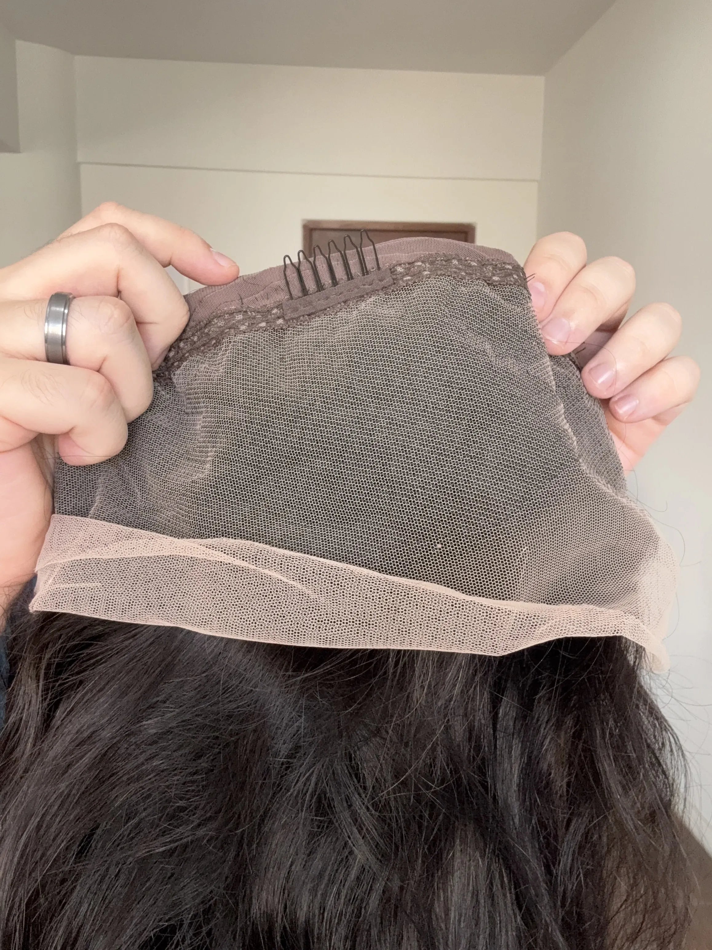 Lace Front 360º Humana HD Núbia Natural 45cm - Repartição Livre 13x4