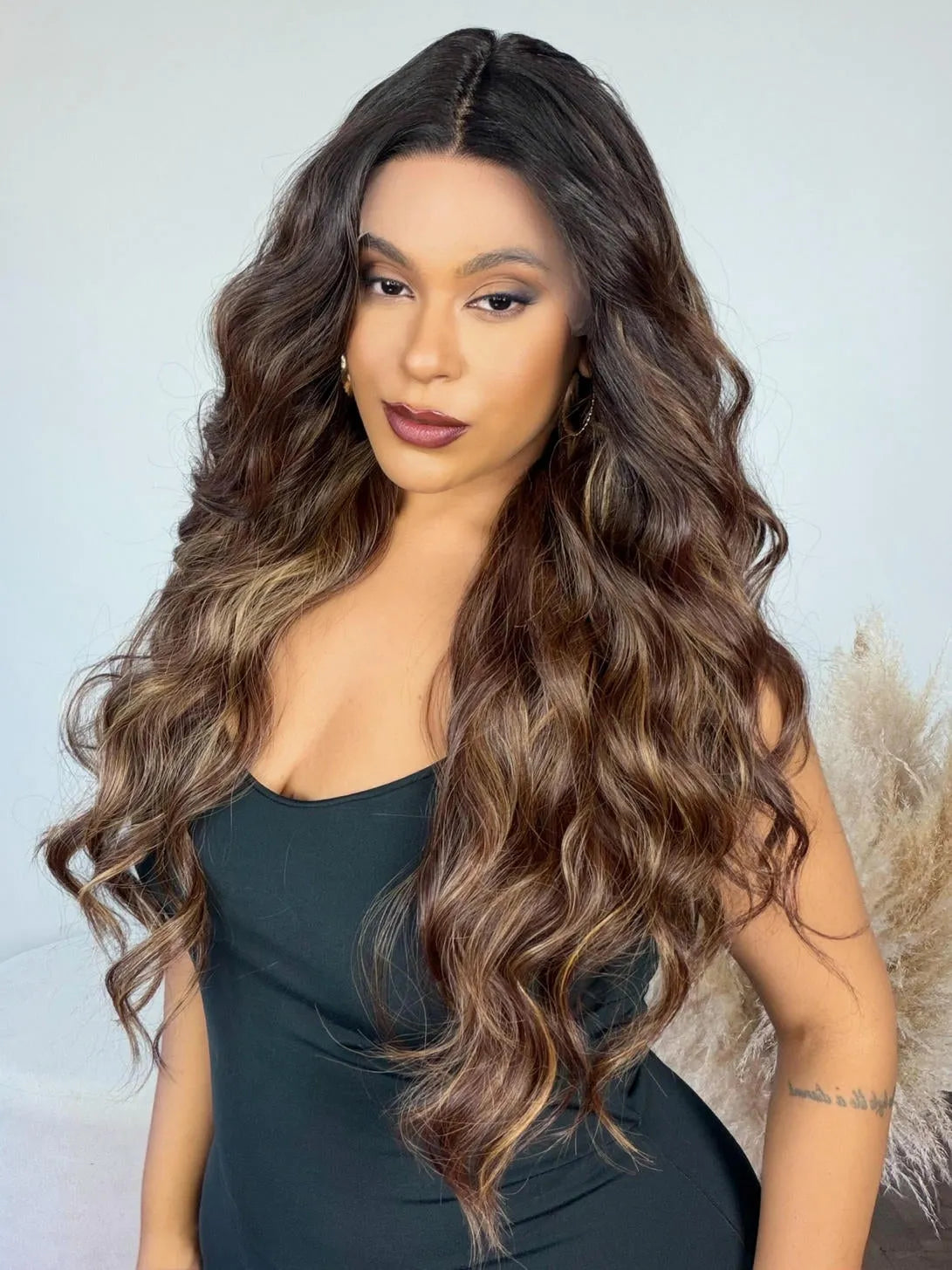 Lace Front Alisson Castanho com Luzes