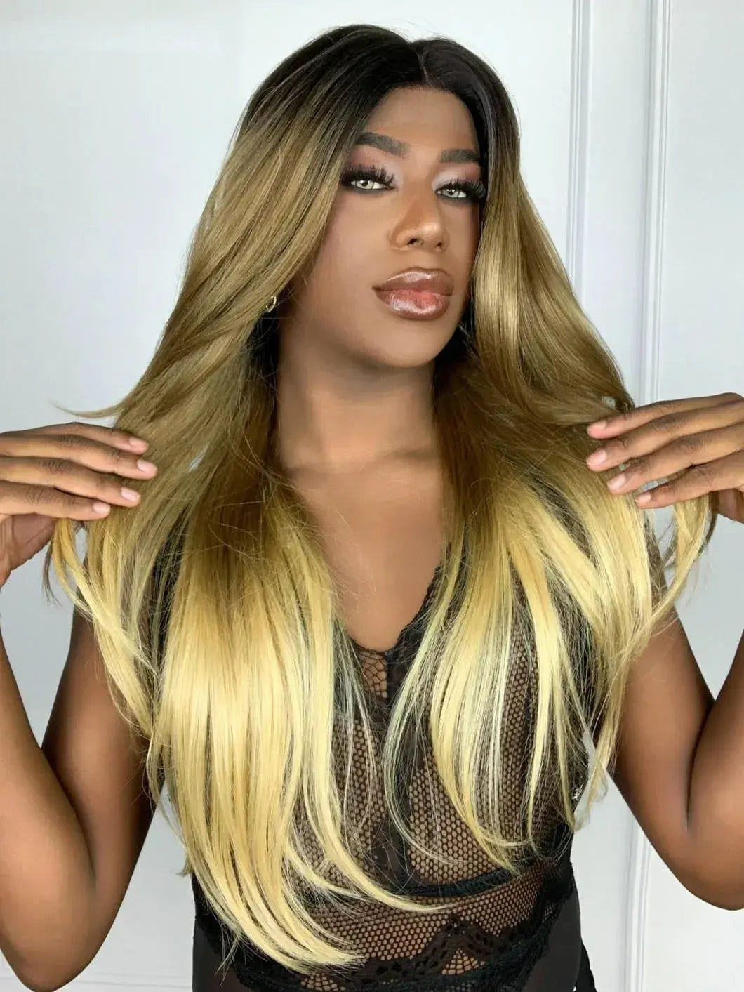 Lace Front Andressa Loira Castanha 86E - Repartição Livre 13x4