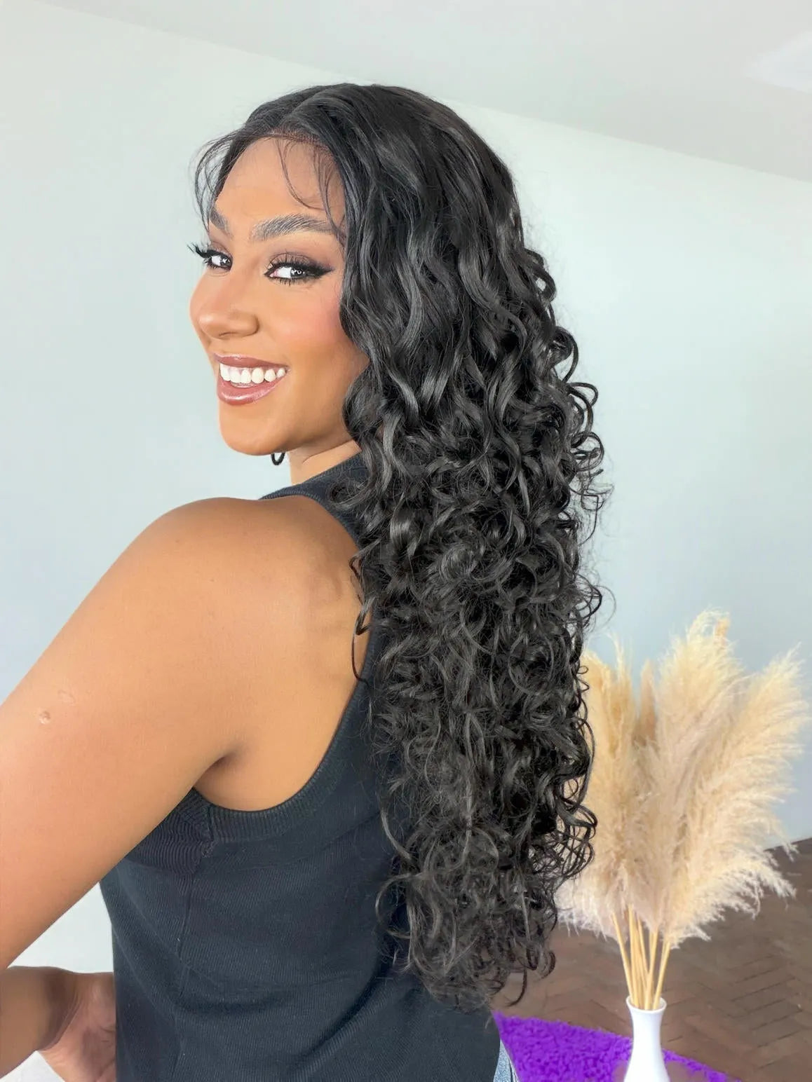 Lace Front Brenda Cacheada Castanho Escuro