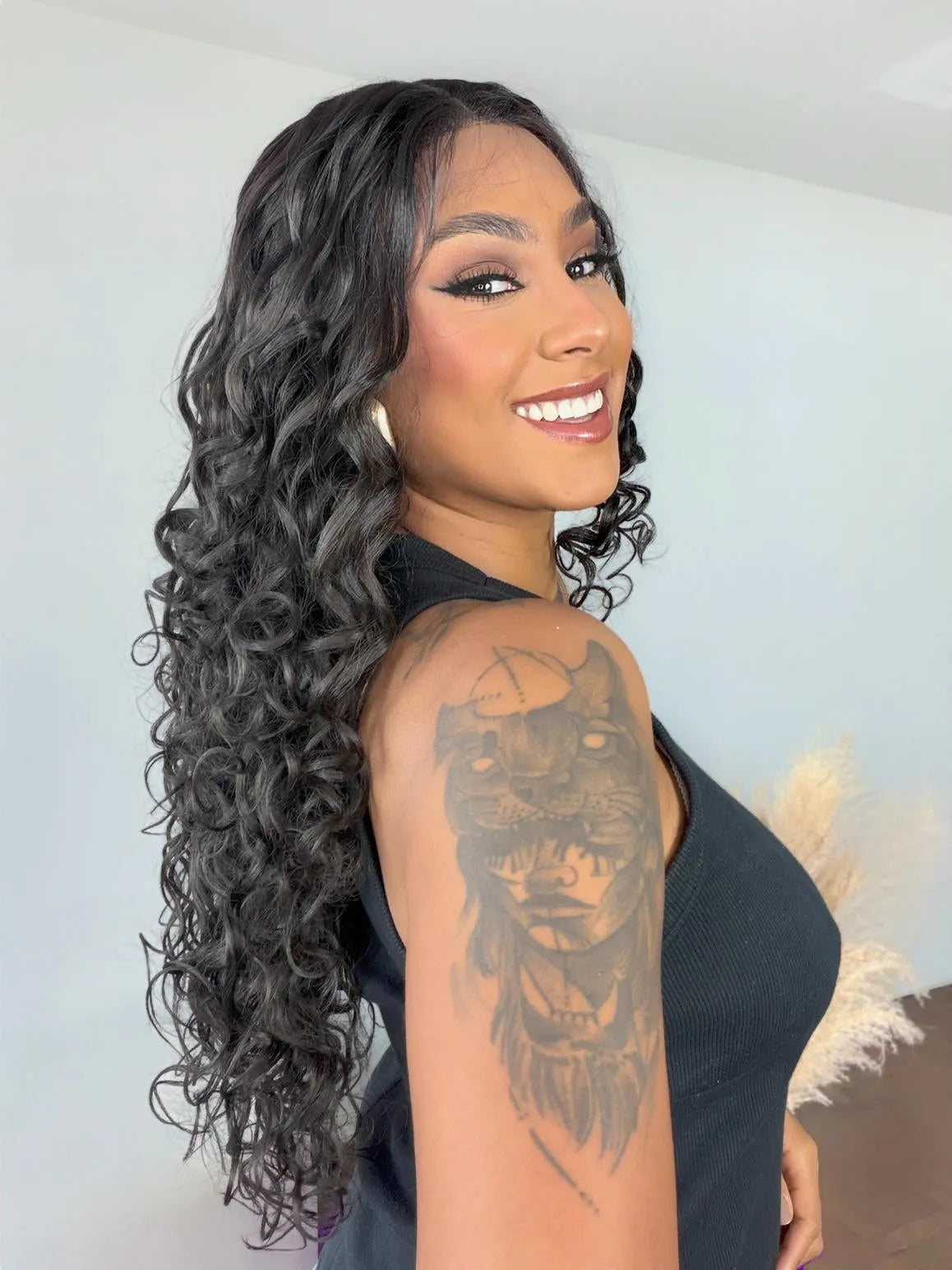Lace Front Brenda Cacheada Castanho Escuro