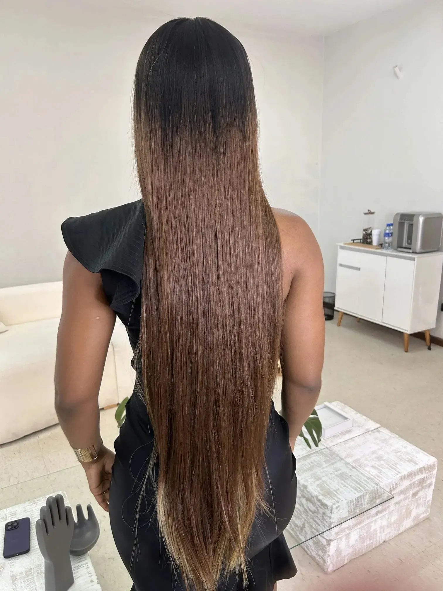 Lace Front Britany Alexia Castanho com Mechas 105cm