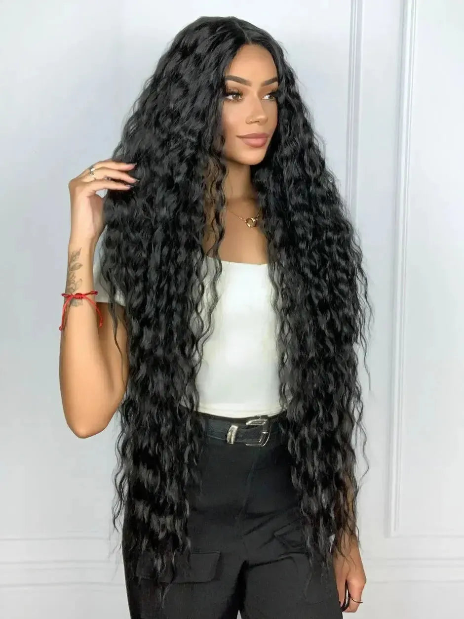 Lace Front Britany Gabriella Longa Preta Ondulada