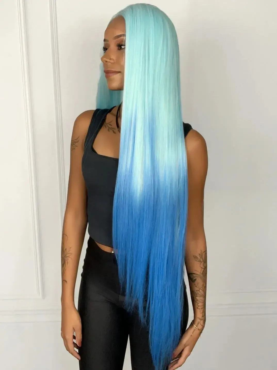 Lace Front Britany Sky Azul 2 Tons Lisa 105cm