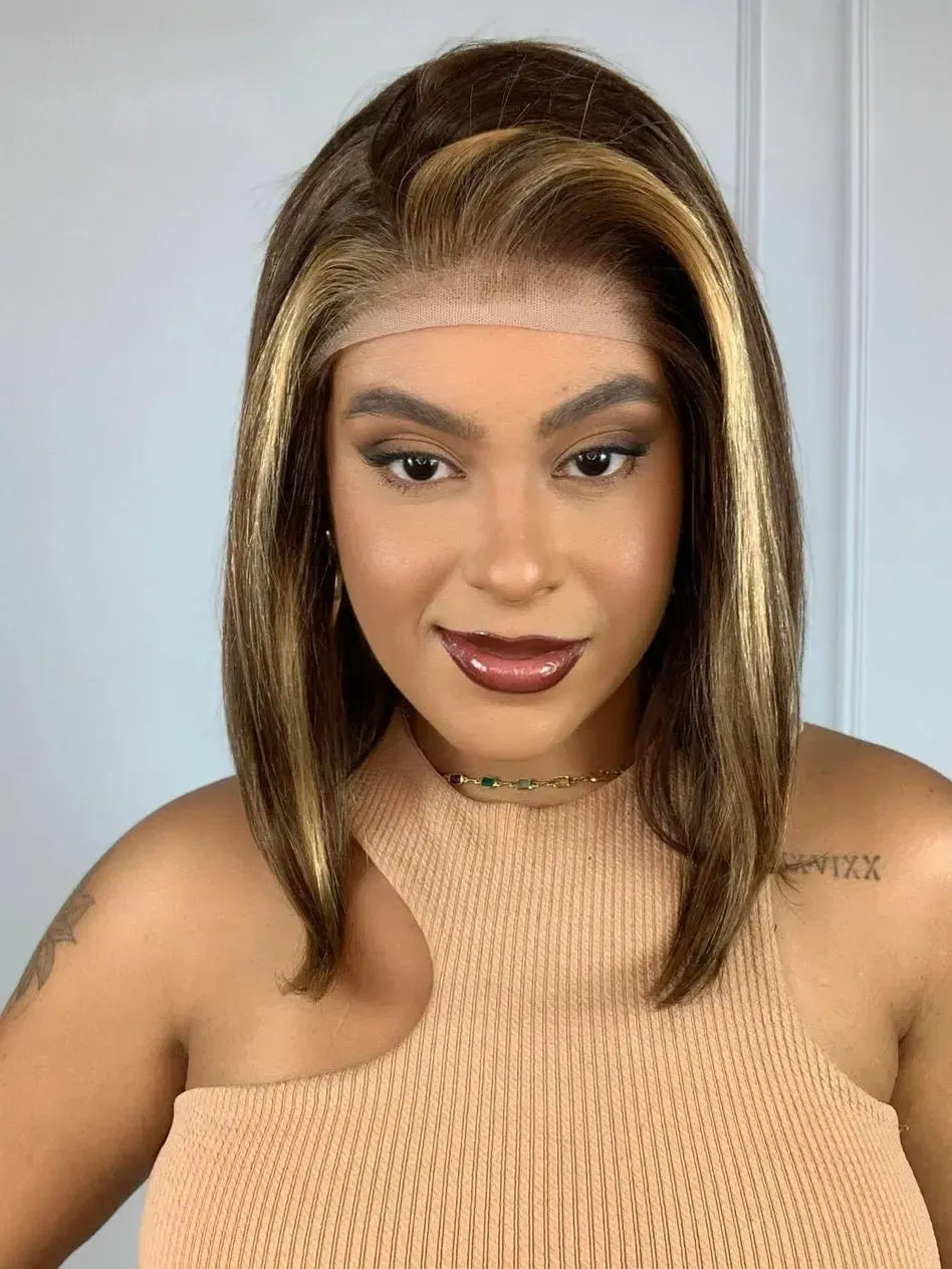 Lace Front Cabelo Humano Longbob Nadia Luzes F4/30 - Repartição Livre 13x4