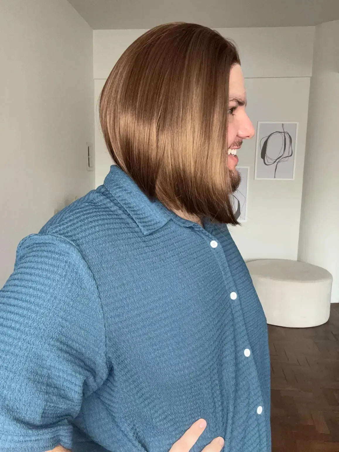 Lace Front Castanha Repartição Livre 13x3 Peça Única 064