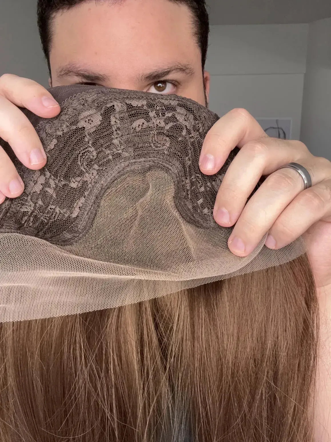 Lace Front Castanha Repartição Livre 13x3 Peça Única 064