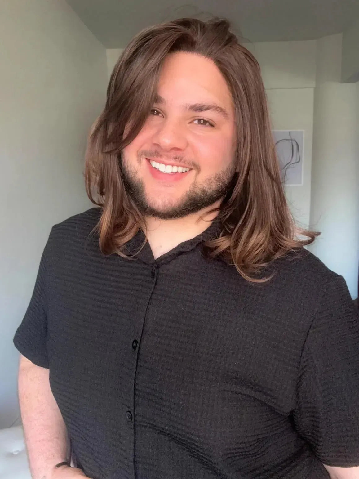 Lace Front Castanho Fibra Premium Peça Única 028