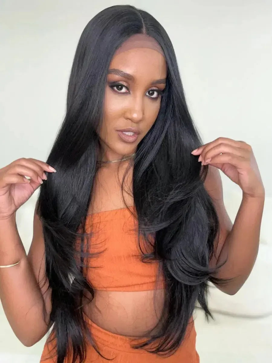Lace Front Cida Black Preta 80cm