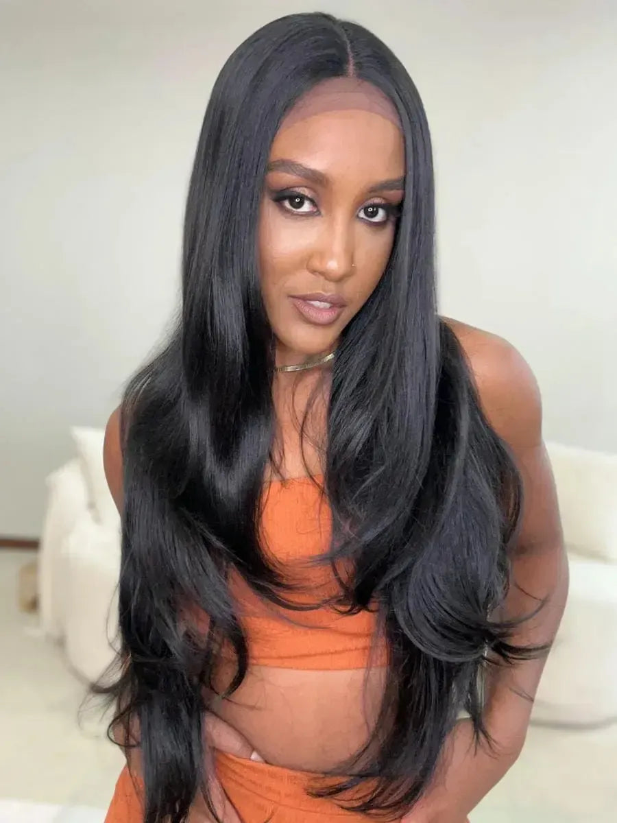Lace Front Cida Black Preta 80cm
