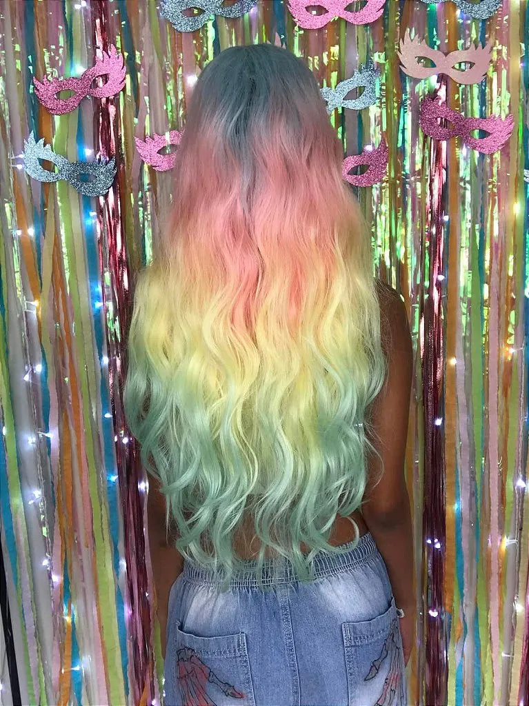 Lace Front Cotton Candy Colorida Colorful 80cm