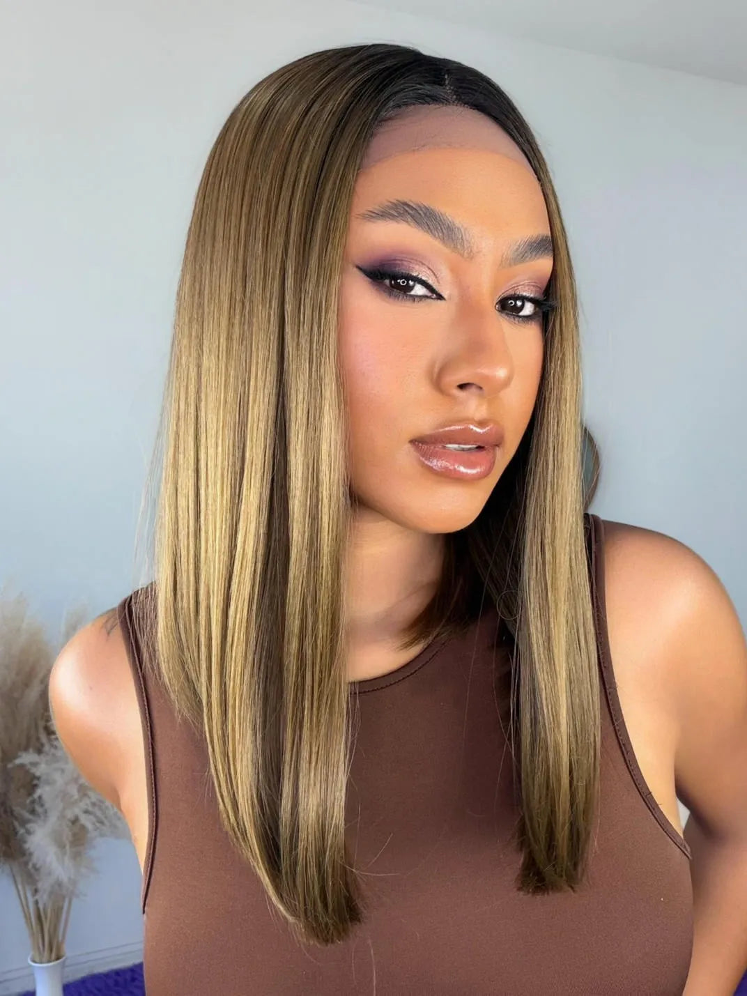 Lace Front Dominick Castanho 12D Lisa Longbob 50cm