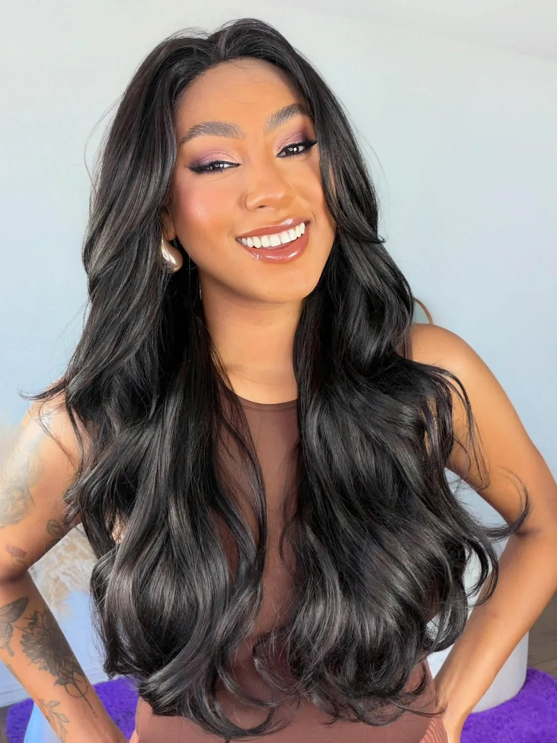Lace Front Emilia Castanho Escuro