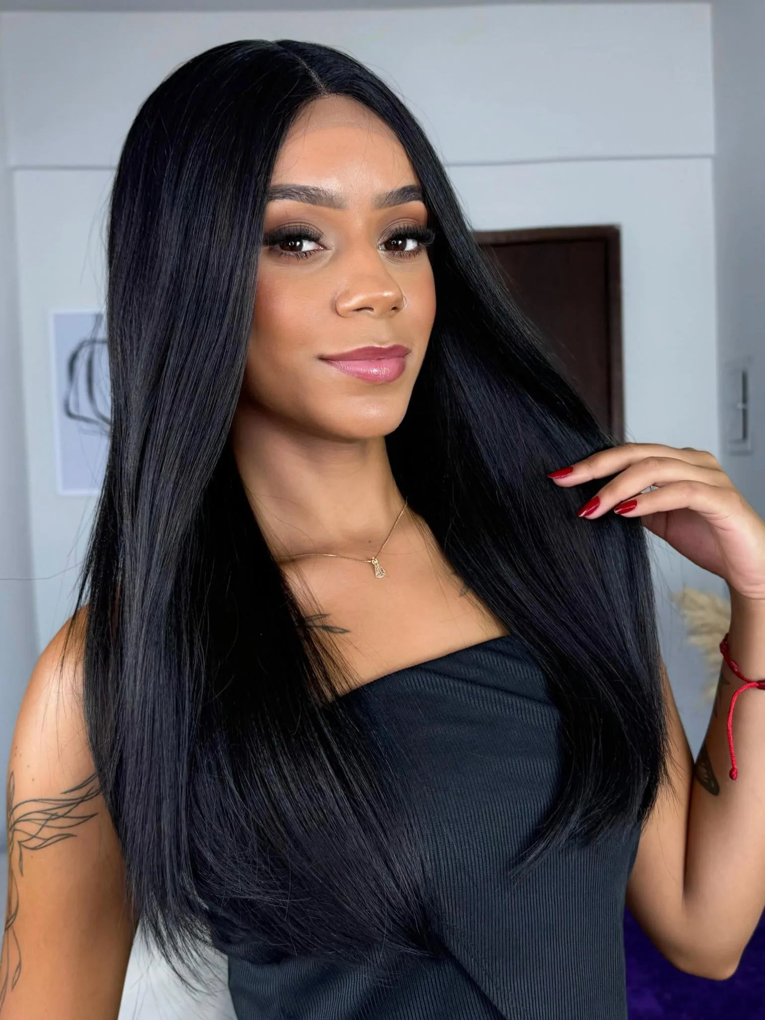 Lace Front Erica Preto Média