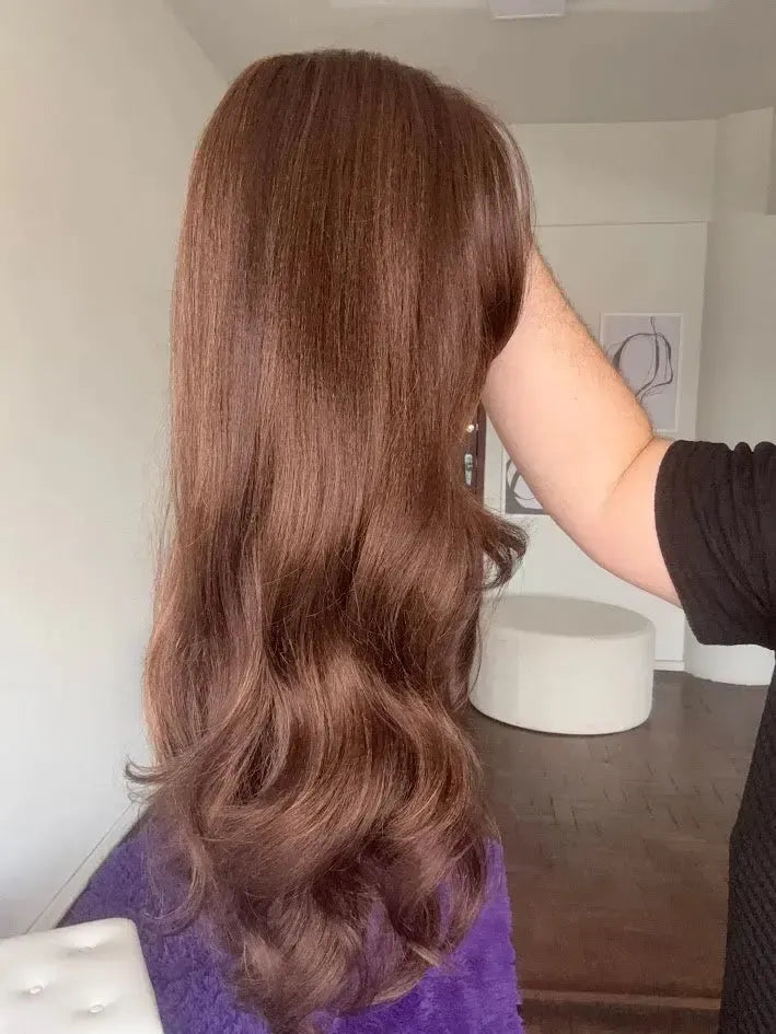 Lace Front Fibra Premium Castanha Peça Única 039