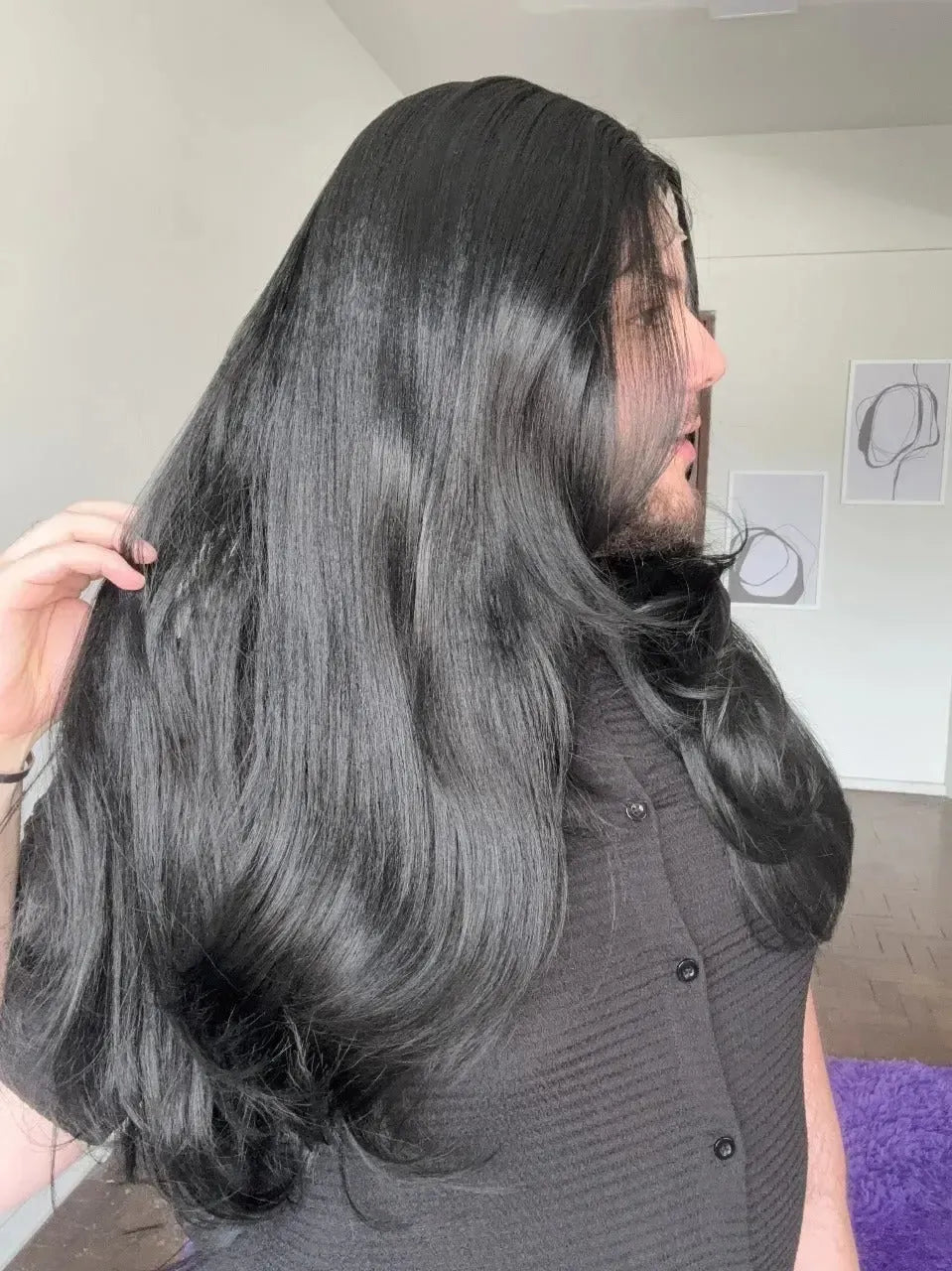 Lace Front Fibra Premium Peça Única 009