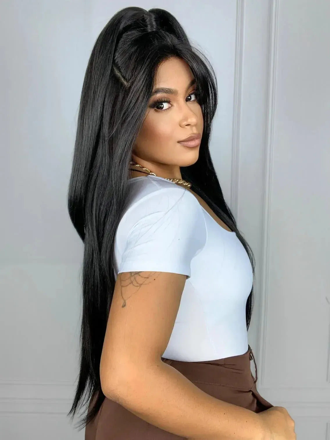 Lace Front Freda Castanho Escuro