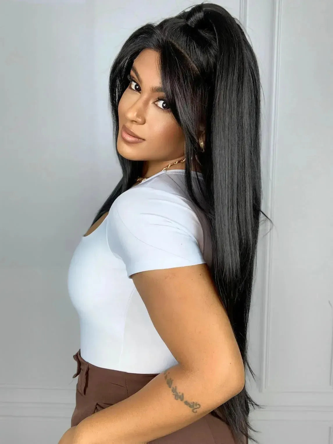 Lace Front Freda Castanho Escuro
