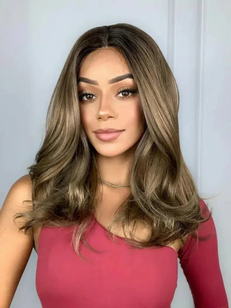 Lace Front Giba Castanho 12D Ondulada