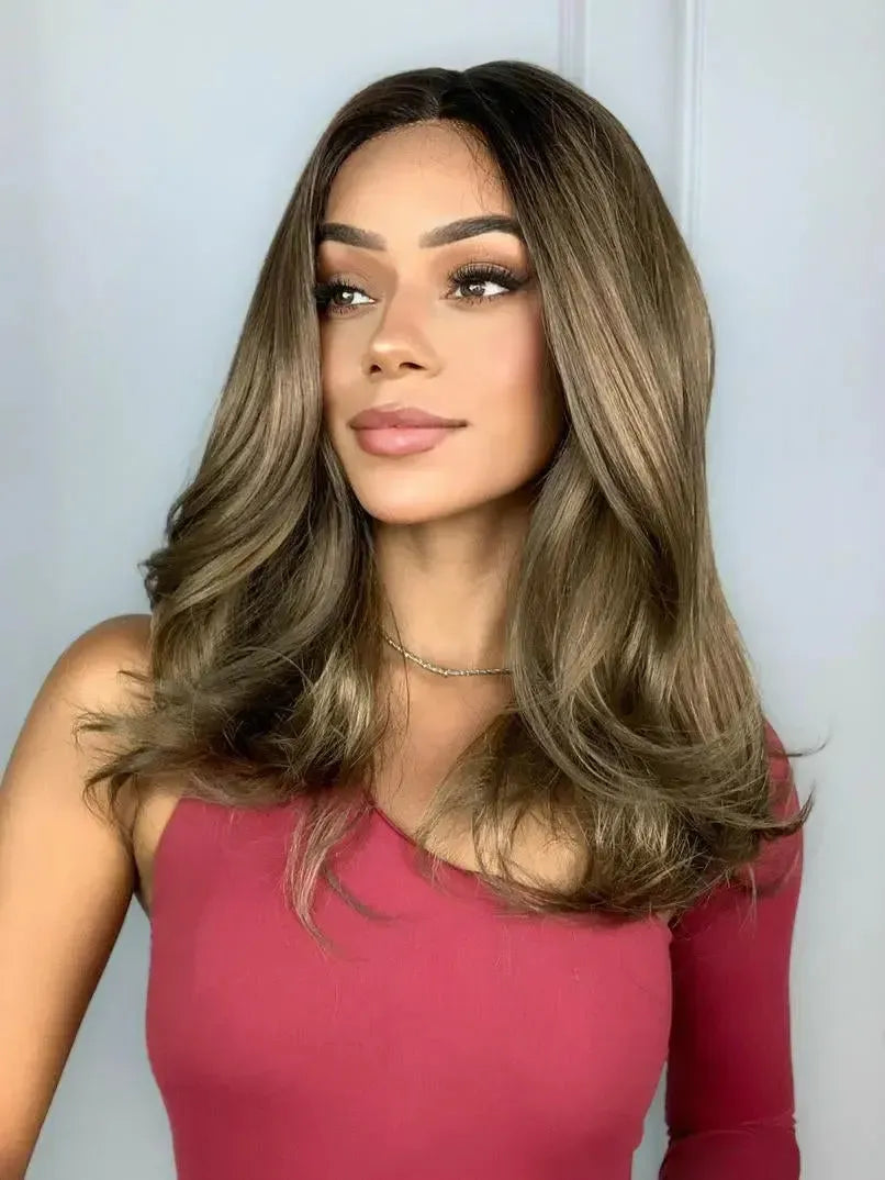 Lace Front Giba Castanho 12D Ondulada