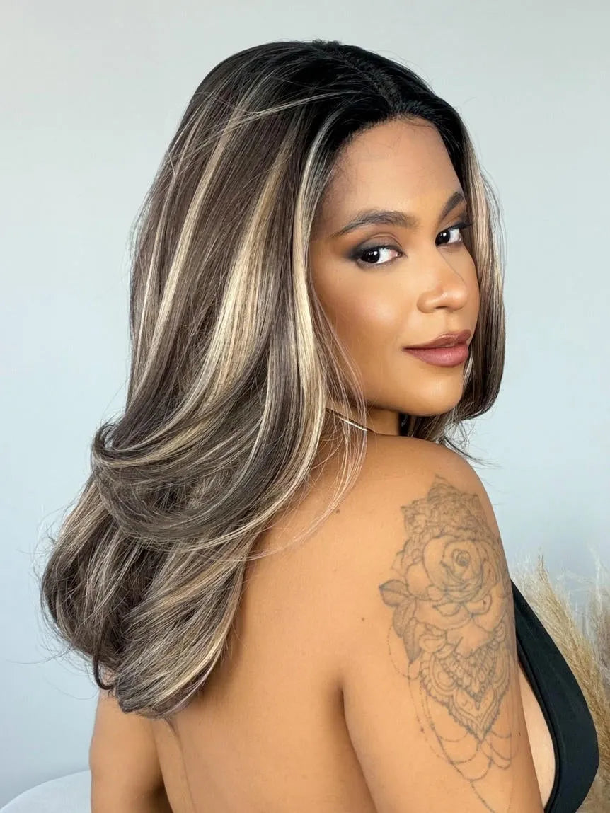 Lace Front Giba Loira 26R Ondulada