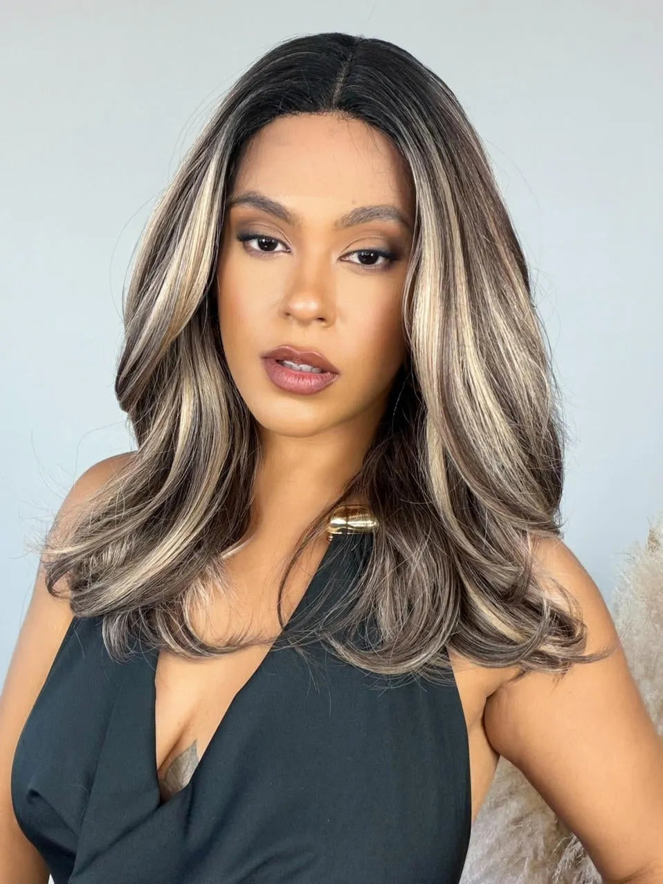 Lace Front Giba Loira 26R Ondulada