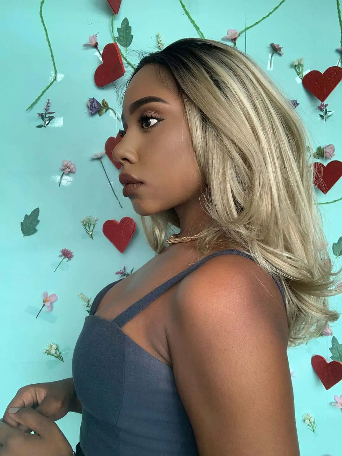 Lace Front Giba Loira Ondulada