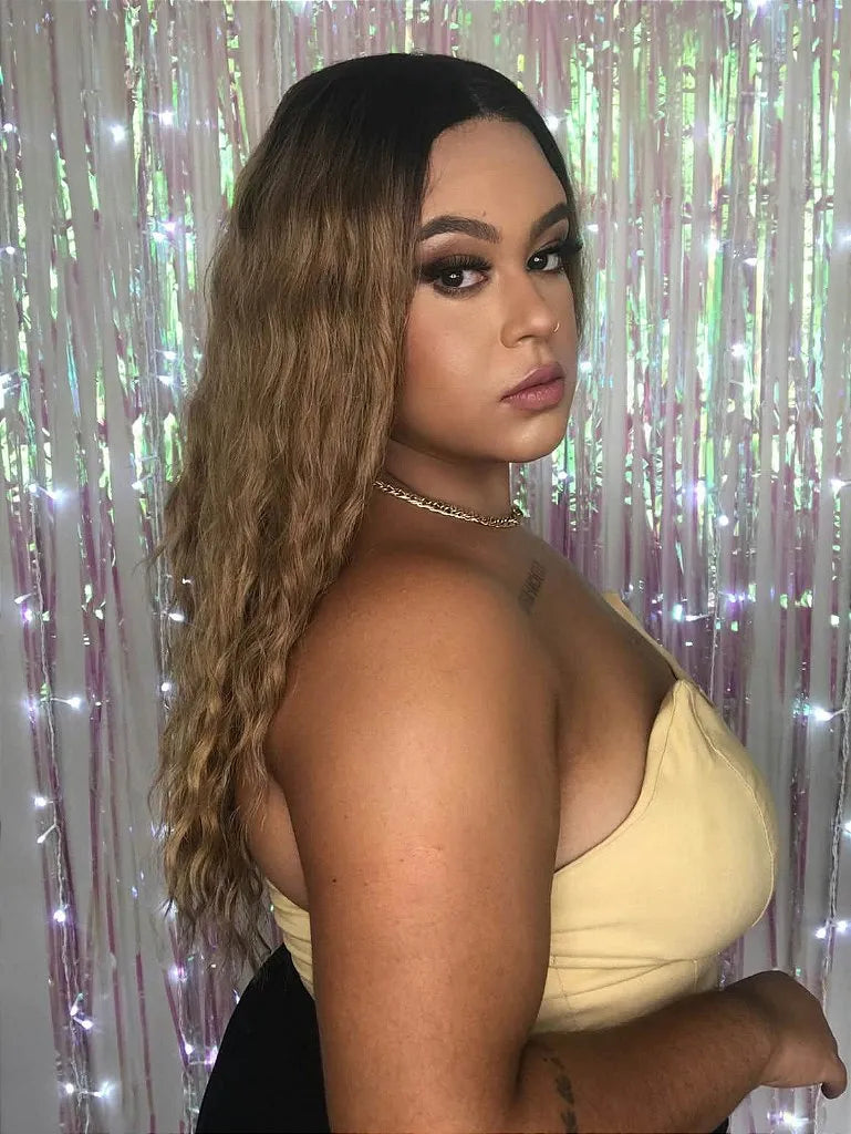 Lace Front GoGo Ultra HD GL202 Castanha com Raiz Escura 70cm