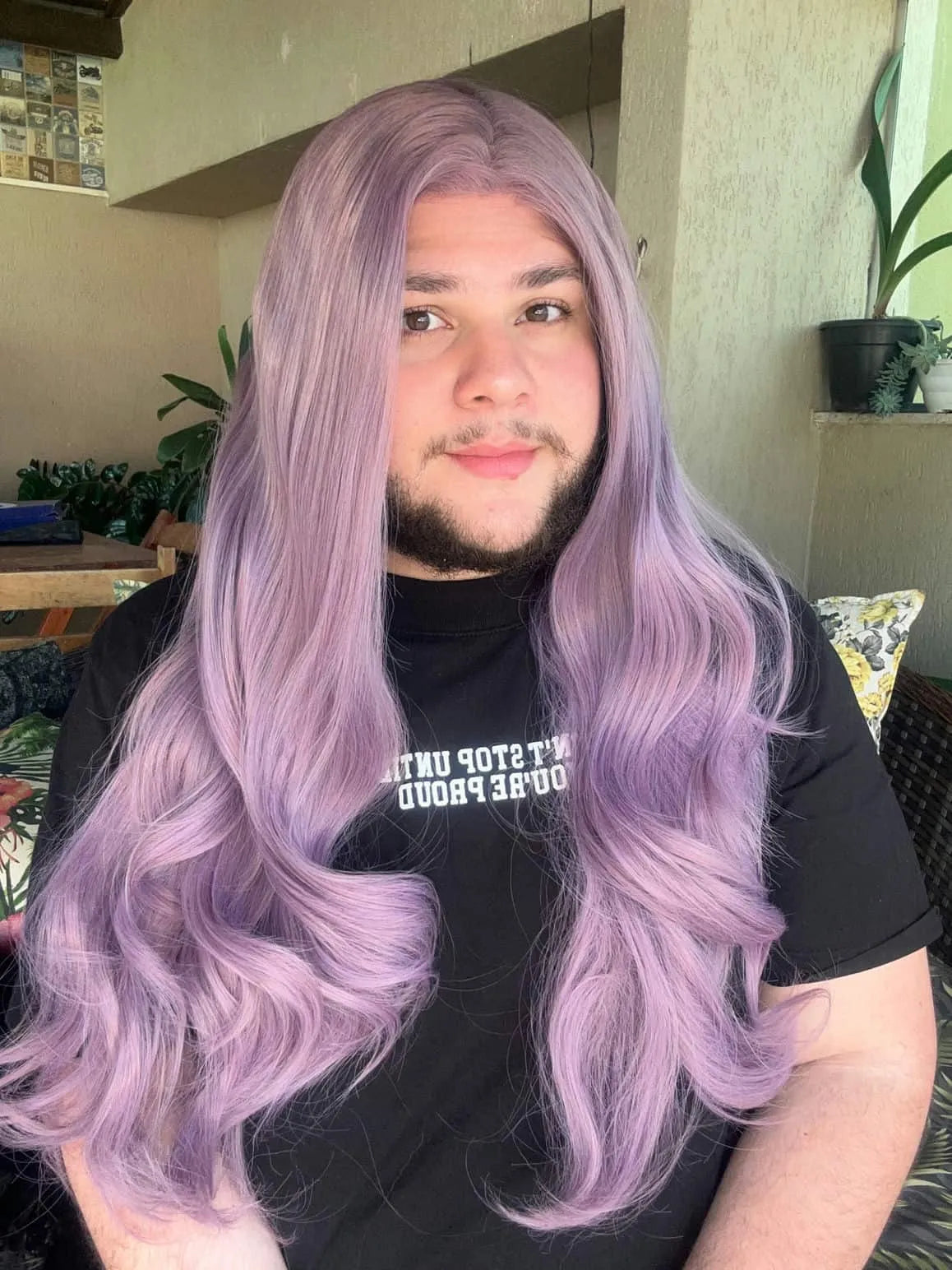 Lace Front Gwen Roxa Ondulada - Repartição Livre 13x3