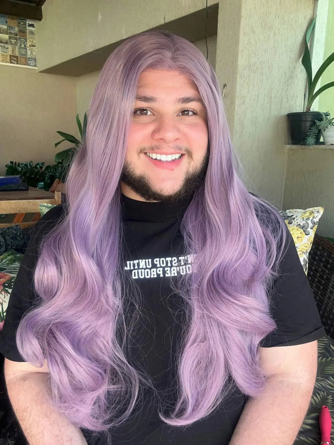 Lace Front Gwen Roxa Ondulada - Repartição Livre 13x3