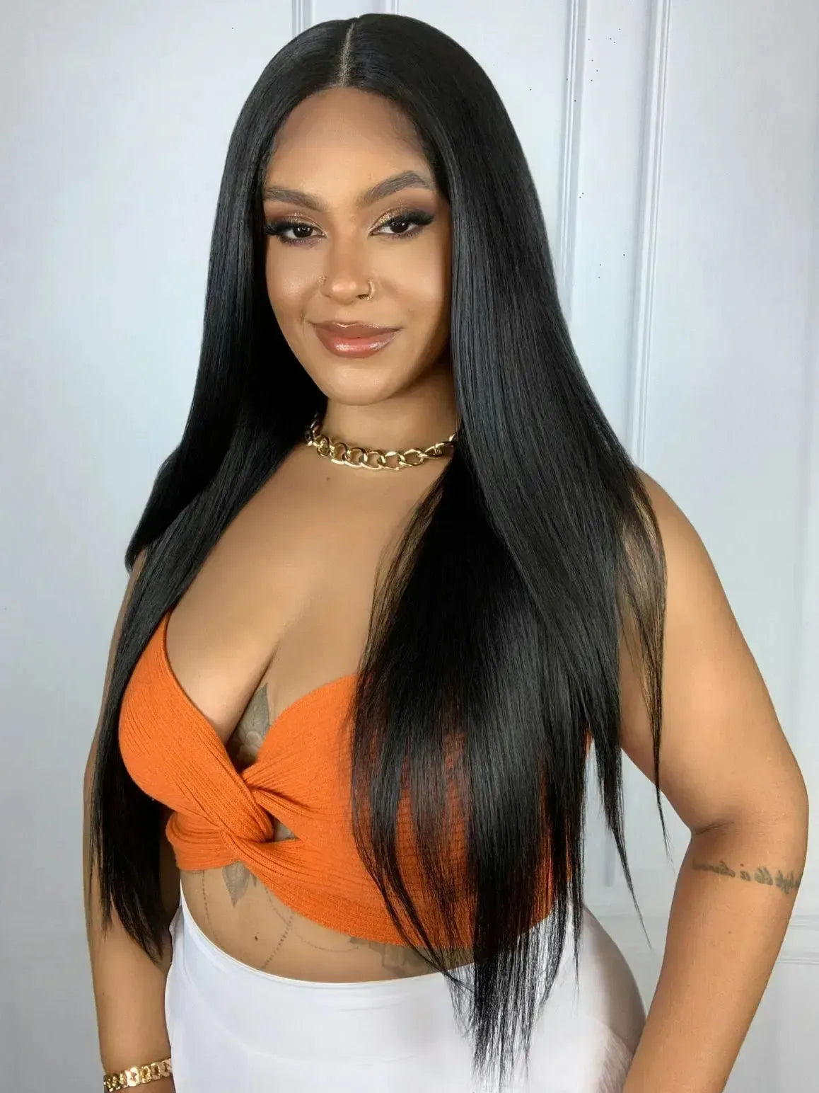 Lace Front HD Amanda Preta Lisa 75cm