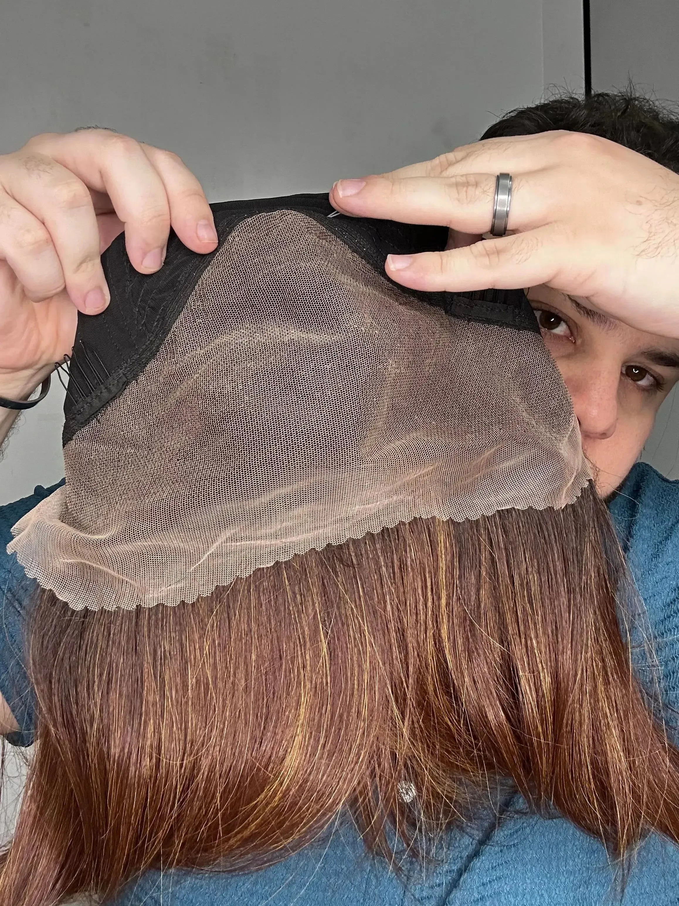 Lace Front HD Belena Castanho com Luzes Repartição Livre 13x4