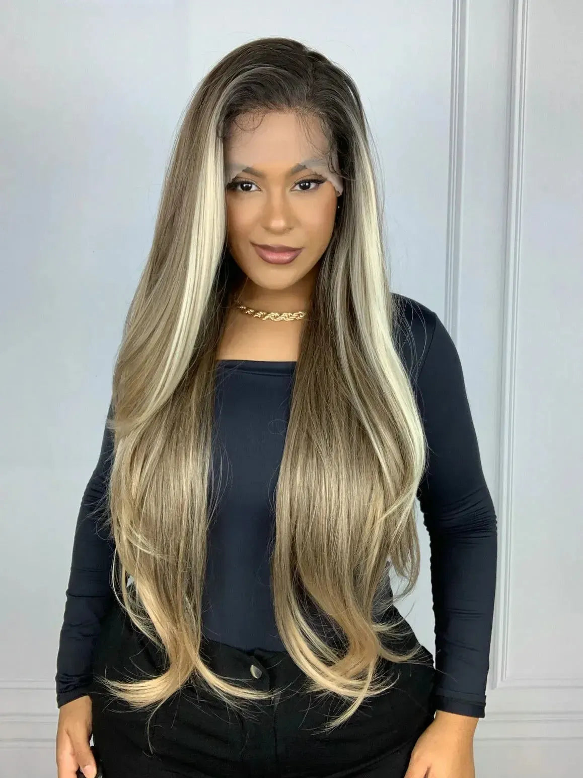 Lace Front HD Beyonce Loira Iluminada Ombre 103 - Repartição Livre 13x4