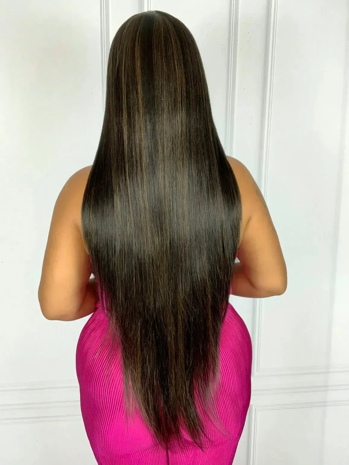 Lace Front HD Carol Castanha Luzes Lisa 90cm