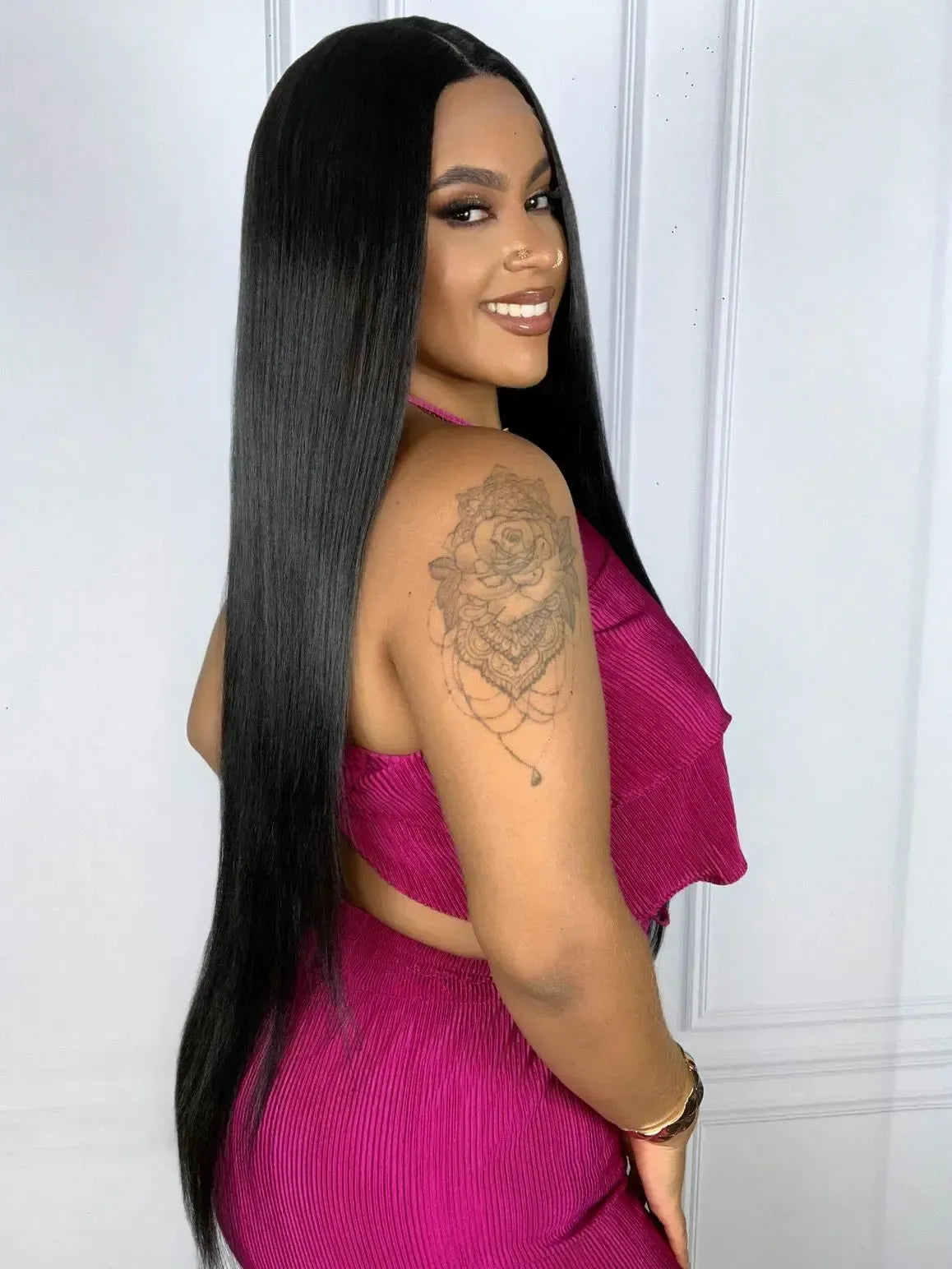 Lace Front HD Carol Preta Lisa 90cm