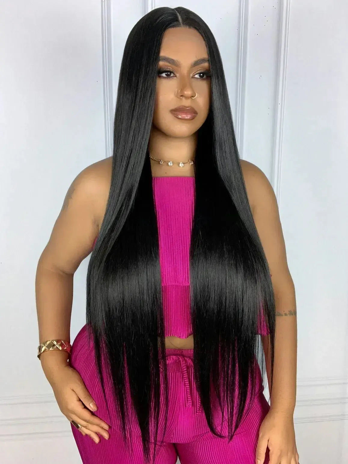 Lace Front HD Carol Preta Lisa 90cm
