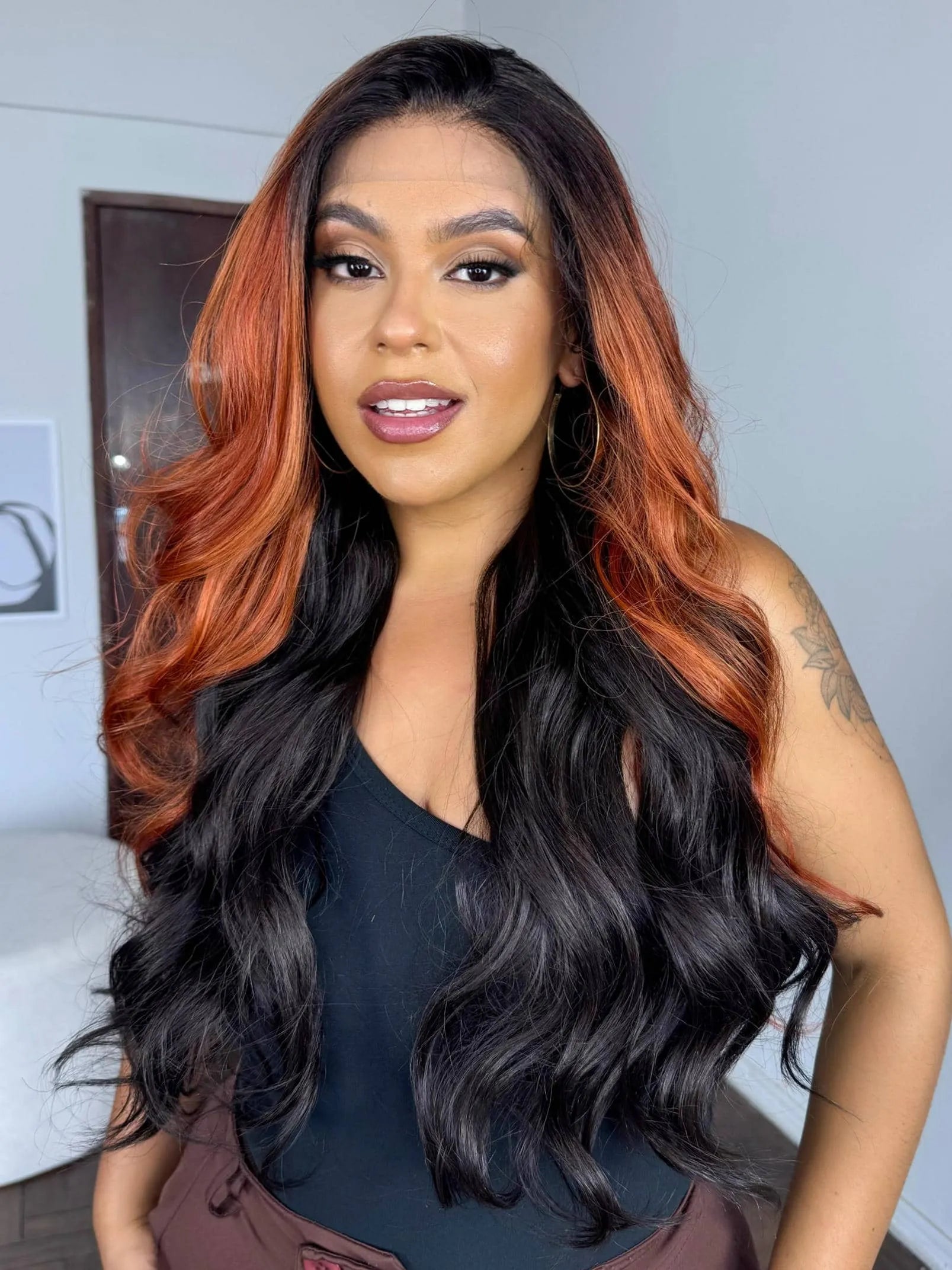 Lace Front HD Chris Envy Castanho Mecha Ondulada - Repartição Livre 13x4