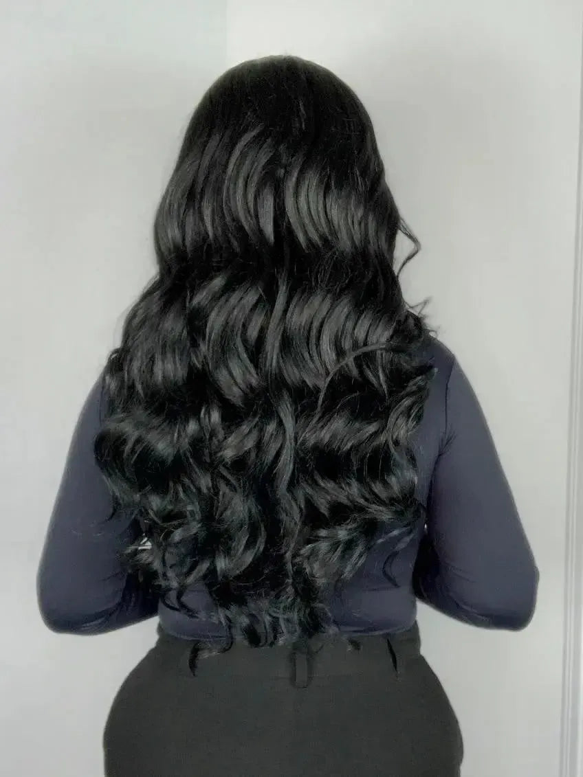 Lace Front HD Estrella Preta Ondulada - Repartição Livre 13x7