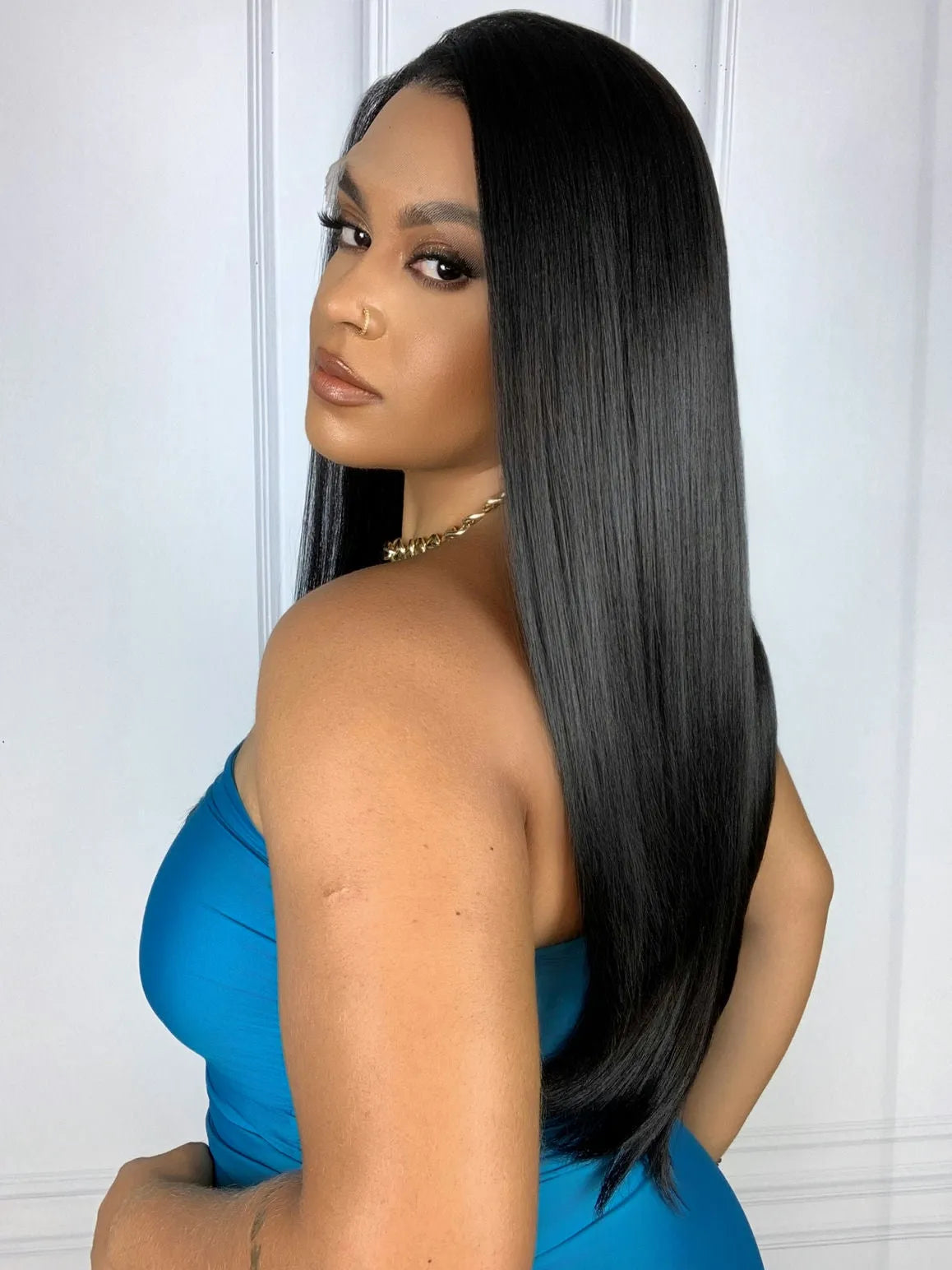 Lace Front HD Valentina Castanho Escuro 65cm - Repartição Livre 13x4