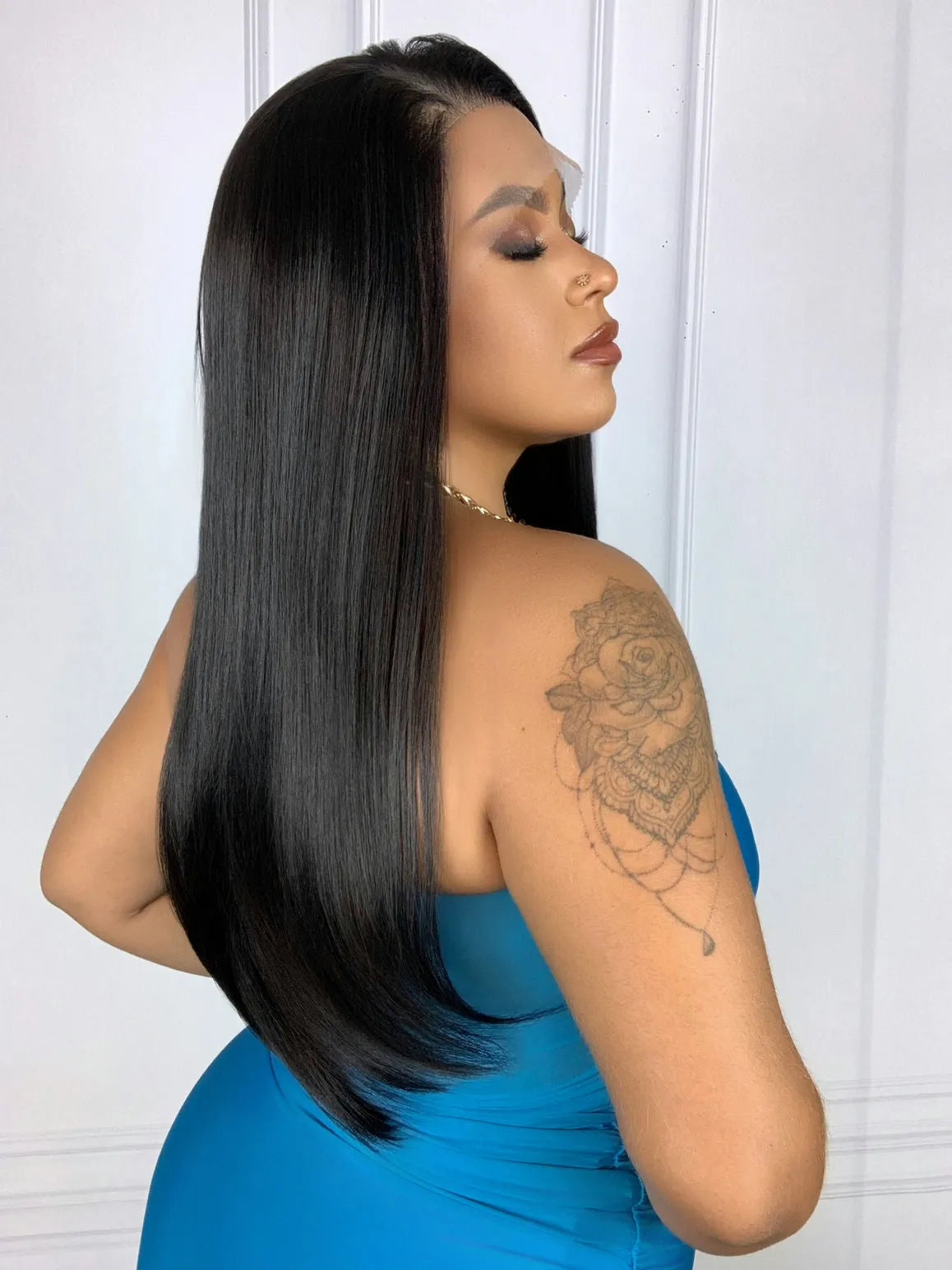 Lace Front HD Valentina Castanho Escuro 65cm - Repartição Livre 13x4