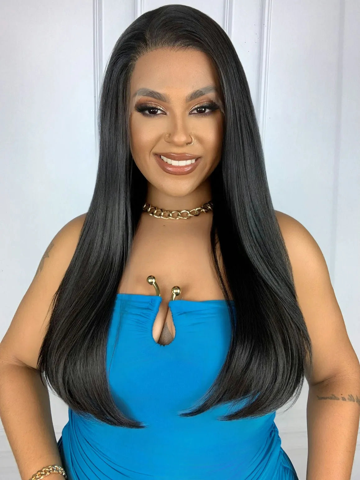 Lace Front HD Valentina Castanho Escuro 65cm - Repartição Livre 13x4