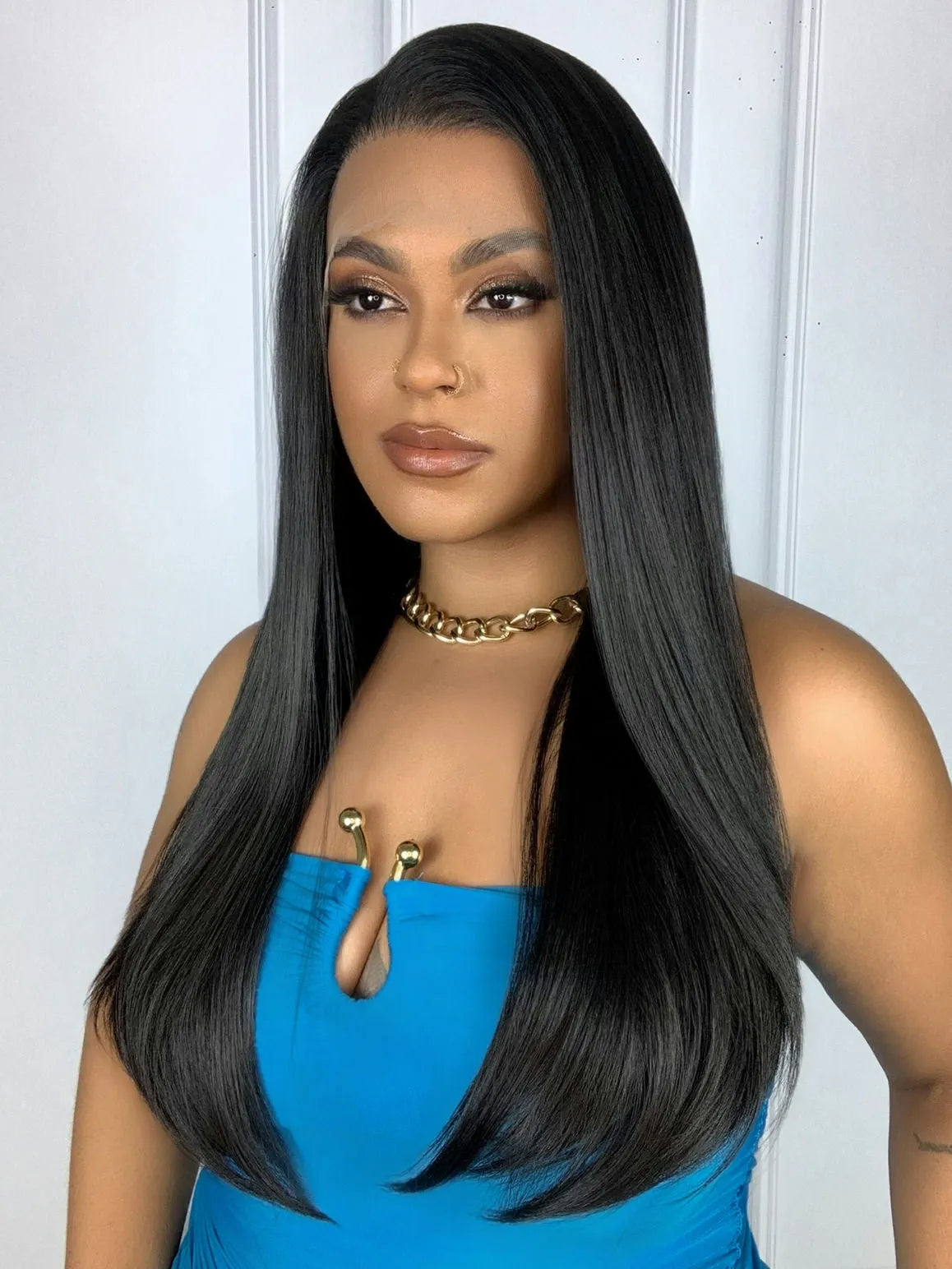 Lace Front HD Valentina Castanho Escuro 65cm - Repartição Livre 13x4