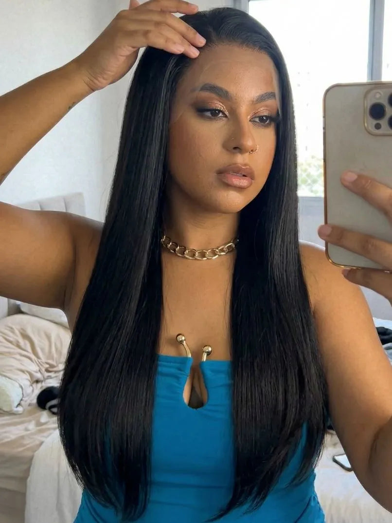 Lace Front HD Valentina Castanho Escuro 65cm - Repartição Livre 13x4