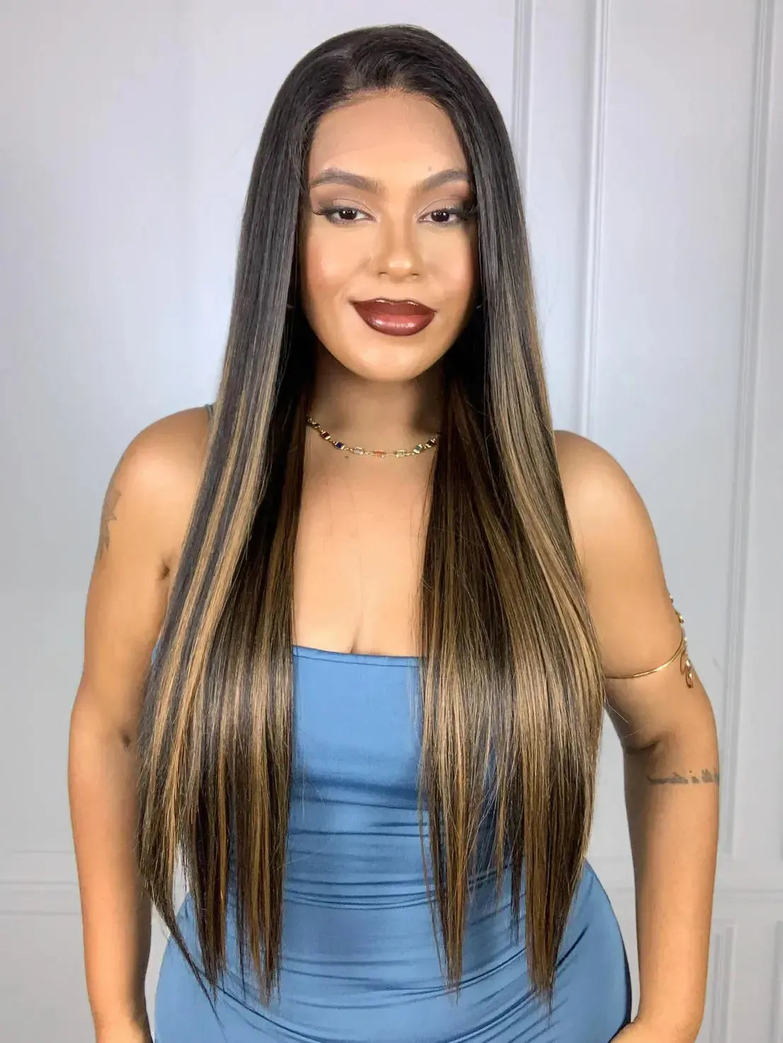 Lace Front HD Verão Castanho com Luzes N2/27 - Repartição Livre 13x4