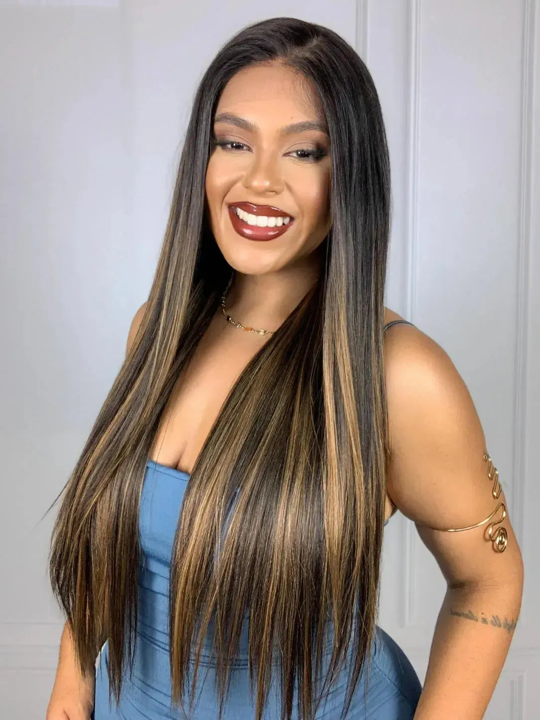 Lace Front HD Verão Castanho com Luzes N2/27 - Repartição Livre 13x4